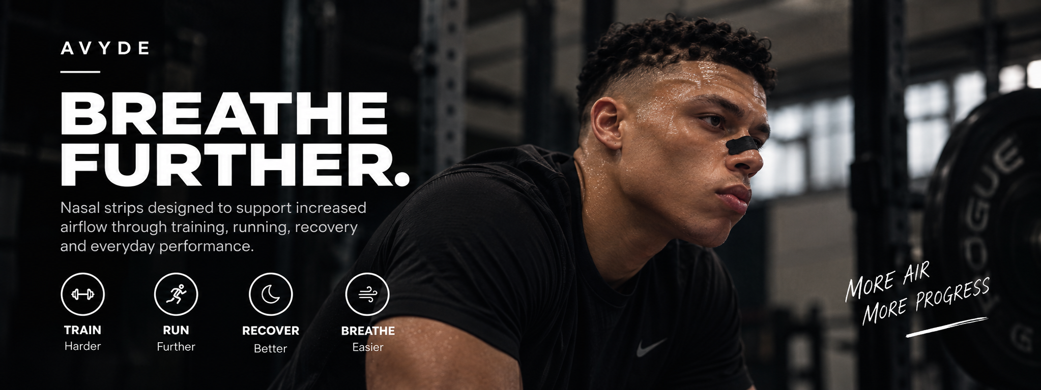 AVYDE performance nasal strips for training, running, recovery and everyday performance
